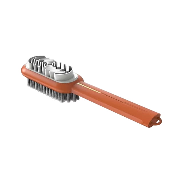 Agiferg Shoe Brush Labor-saving Hanging Hole Portable 2-Sided Leather Shoe Boot Cleaning Brush Daily Use