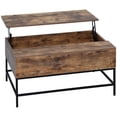thumbnail image 1 of HOMCOM Lift Top Coffee Table with Hidden Storage Compartment Lift Tabletop, 1 of 10