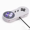 thumbnail image 2 of 2 Pack Wired SNES Gamepad, SNES Controller Fully Compatible with Original SNES/SFC - [Plug and Play] (Gray/Purple), 2 of 6