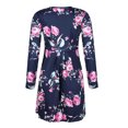 thumbnail image 3 of Matchstick Women's Floral Printed Long Sleeve Midi Dress, 3 of 5