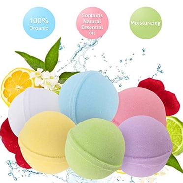 Organic Bath Bombs for Kids 6 Pcs - Bubble Bath Bombs Set for Girls, Boys & Women - With Natural Scents