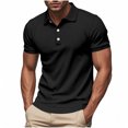 thumbnail image 1 of Styesk T-Shirts pour Homme Chandail à Fermeture Éclair Imprimé Col à Revers Manches Longues Col Rabattu Blouse Chemise, 1 of 4