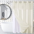 thumbnail image 3 of Vaidha Rideau de Douche à Anneaux Double Grand, Étoile Pleine, Uni, Réversible pour Salles de Bain, Tissu Polyester Robuste, Rideaux de Douche, 3 of 6