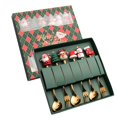 thumbnail image 1 of Oleegame 1PC Stainless Steel Cutlery Set Christmas Tableware Set Stainless Steel Spoon Gift Set Dessert Spoon Fork Coffee Spoon Christmas Pendant Spoon Tableware Set Gift, 1 of 8