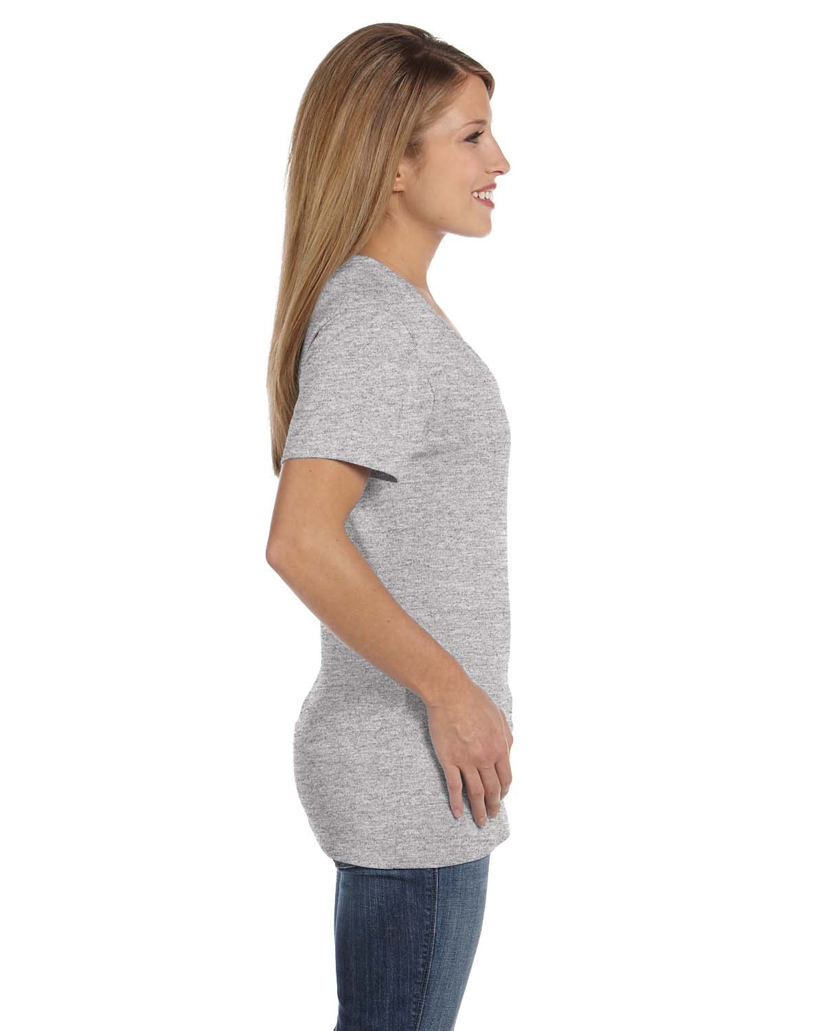 Hanes Ladies 4.5 oz. 100% Ringspun Cotton nano-T V-Neck T-Shirt