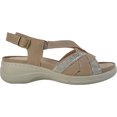 thumbnail image 3 of kozi Canada Sandale Compensée Décontractée Confortable pour Femmes OY3130 à Bout Rond avec Semelle Orthopédique Remplaçable Noir Taupe, 3 of 8
