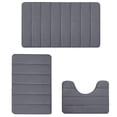 thumbnail image 2 of Meitianfacai Bathroom Rug Sets for Bathroom Floor 3 Pcs Set Toilet Mats,Memory Foam Bath Mat Set,Bathroom Rugs, Soft Comfortable,Water Absorption,Non-Slip,Thick,Machine Washable, Quick-drying, 2 of 9