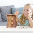 thumbnail image 3 of Wooden English Letter Savings Can with Transparent Glass Front for Coin Storage, 3 of 6