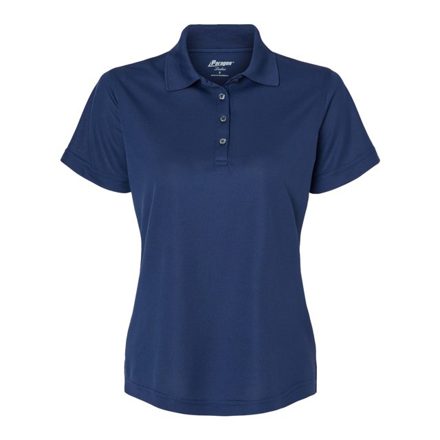 Paragon Womens Saratoga Performance Mini Mesh Polo, S, Navy