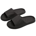 thumbnail image 1 of Mens and Womens Home Slippers Simplicity Solid Color Quick Drying Soft Sole Comfortable Non-Slip Indoor and Outdoor EVA Slippers Black-08, 1 of 1