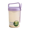 thumbnail image 2 of Birdeem Cold Breakfast Cereals,Portable Cereal Cup,Overnight Oatmeal Breakfast Cup Cold Sealed Cup Portable Salad Cup with Spoon Yogurt Cup Cereal Cup Travel Cup, 2 of 6
