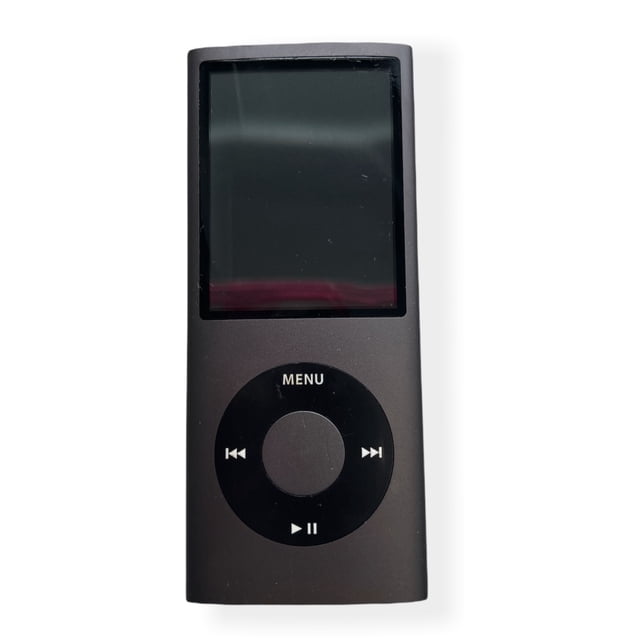 Apple iPod Nano 4th Generation 8GB Black, MP3 audio/video player in like-new condition. Features a sleek curved design, 2-inch display, and clickwheel navigation. Holds up to 4,000 songs or 16 hours of video. Includes new Apple EarPods, USB cable, and case. Lightweight and compact, ideal for music, videos, and photos.