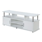 Pemberly Row Modern Veneer Wood TV Stand for TVs up to 60" in White