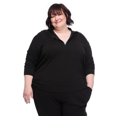 Haut à capuchon avec fermeture éclair quart de longueur Lane Bryant Plus pour femmes