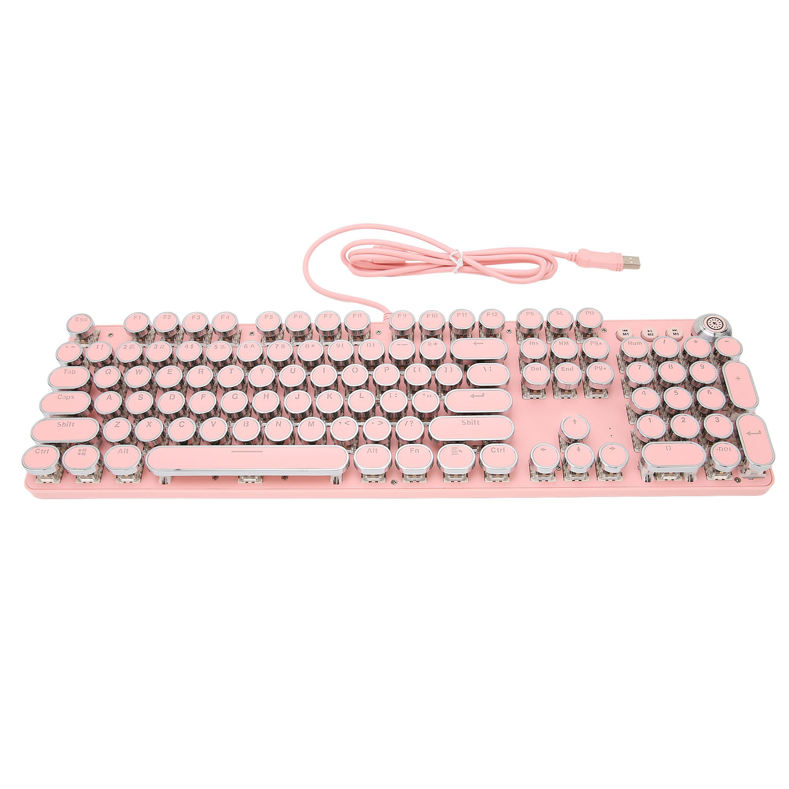 PC Gaming Keyboards, Mechanical Keyboard Real Mechanical Shaft  For Gaming For Office For Home 902-7 Pink Punk