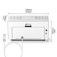 thumbnail image 4 of Digital Alarm Clock with Dual Alarms (7-5-2 Mode), Large 1.4" LED Display, USB-C & Battery Powered, Indoor Temperature (°C/°F), 4-Level Brightness, 2-Level Night Light - White, 4 of 10