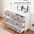 thumbnail image 2 of Eastvita Commode de Chambre Moderne à 6 Tiroirs à Cannelures - Armoire de Rangement Multifonctionnelle Anti-Basculement de 47 Pouces de Large avec Poignées Rondes/idéal pour les Couloirs/entrées, 2 of 7