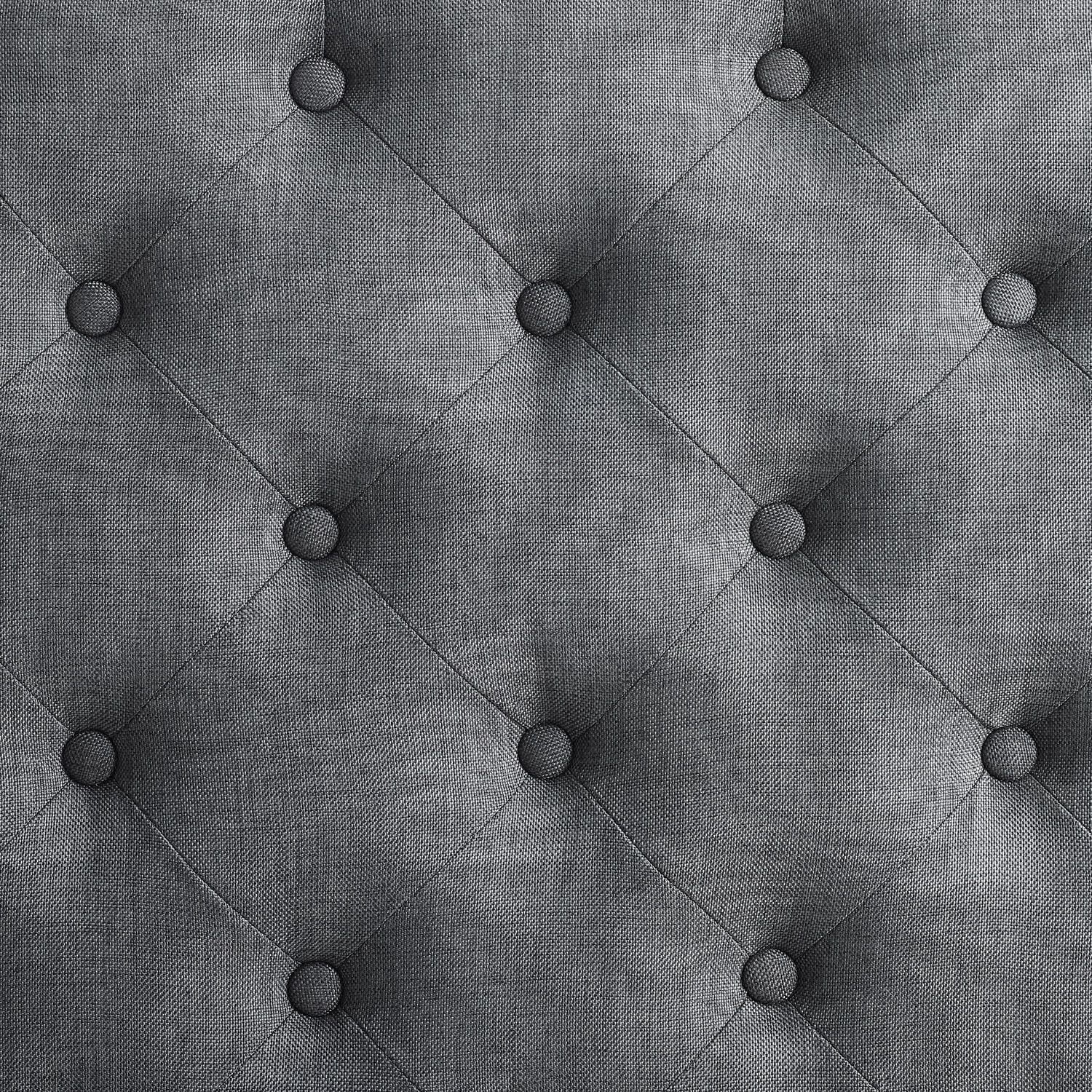 Pouf tufté carré Aubrey charcoal