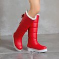 thumbnail image 1 of Chaussures pour Femmes Mode Automne Hiver Style Collégial Bottes Hautes d'Automne pour Femmes en Coton Neige avec Nœud et Strass à Plateforme en Liquidation, 1 of 9