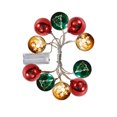 thumbnail image 2 of String Lights for Outside Christmas Lights Balls Christmas Tree Ball Ornaments Indoor Christmas Ball Lights Outdoor String Lights Insert End To End Expandable Christmas Tree Ornaments, 2 of 6