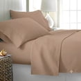 thumbnail image 3 of Comfy Bamboo World Series 4pc Microfiber Bedsheets Sheet Set, Twin Size Bed, Brown, 3 of 5