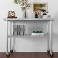thumbnail image 4 of BeesClover Heavy-Duty Stainless Steel Work & Prep Table, NSF Commercial-Grade Table with Adjustable Lower Shelf for Kitchen, Restaurant, Home, Garage, Hotel, 4 of 5