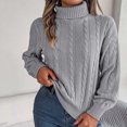 thumbnail image 1 of Qertyioot Pulls Tricotés pour les Femmes, Mode Femmes Manches Longues Noël Col Rond Tendance Tops Chemisier Pull, 1 of 4