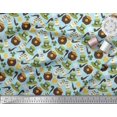 thumbnail image 2 of Soimoi Modal Satin Fabric Coin Pot & Cups Printed Craft Fabric by The Yard 42 Inch Wide, 2 of 3