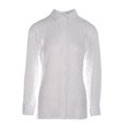 thumbnail image 2 of Gupgi Women Mesh Sheer Polka Dot Blouse Long Sleeve Button Down Shirt Tops, 2 of 7