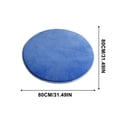 thumbnail image 2 of Round Solid Coral Velvet Memory Foam Carpets Area Rug Bedroom Doormat Floor Mat Mats, 2 of 4