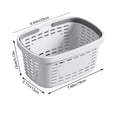 thumbnail image 3 of JMYHOAM Bathroom Organizers and Storage Household Plastic Sundries Storage Basket Desktop Cabinet Rectangular Small Basket Home Transparent Bathroom Storage Basket Home Storage, 3 of 6
