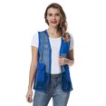 thumbnail image 4 of TOPTIE Adult Mesh Vest Zipper Supermarket Team Volunteer Uniform Vest - Blue, 4 of 6