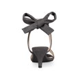 thumbnail image 2 of BLISSFUL STEP Women Open Toe Ankle Bow Tie Mid Heels Sandals Grey 9, 2 of 7