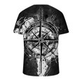thumbnail image 2 of Birdeem Chandail Décontracté pour Hommes Col en V Imprimé Manches Courtes T-Shirt Blouse, 2 of 4