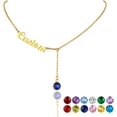 thumbnail image 1 of ORUYROP Collier Chic en Y pour Femmes, Collier Ras du Cou en Acier Inoxydable/plaqué Or/noir, Boîte Cadeau, 1 of 7