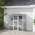 thumbnail image 2 of PawHut Catio Maison Extérieure pour Chat Enclos en Bois pour Chat avec Pont, Boîte de Repos, 2 of 10