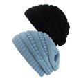 thumbnail image 1 of Tuque Tricotée pour Femmes (Lot de 2), Noir/denim, 1 of 1