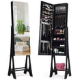 thumbnail image 1 of Costway LED Jewelry Cabinet Armoire Organizer Mirrored Standing w/ Bevel Edge Mirror, 1 of 10