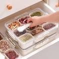 thumbnail image 4 of Holiday Gifts! Gspmoly Divided Serving Tray with Lid and Handle Snack Box Container Snack Organizer for Fruit Tray or Condiment Tray for Party Holiday Gifts, 4 of 9