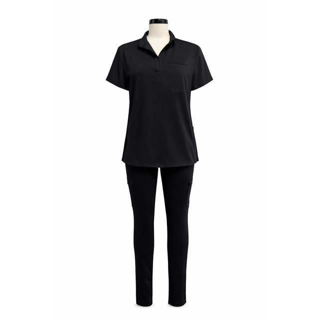 FLEX SCRUBS™ ladies collared v neck