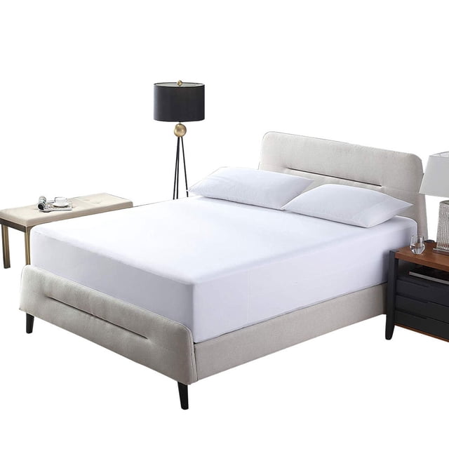 Royalbelle Waterproof Full Fitted Solid Color Bed Sheet Bed Cover Breathable Soft Comfortable Bed Set
