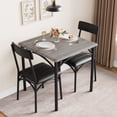 thumbnail image 2 of Dining Table Set for 2, Kitchen Table Set for 2, Dining Room Table Set with Upholstered Chairs, Square Kitchen Table Set for Small Space, Apartment, Studio, 2 of 9