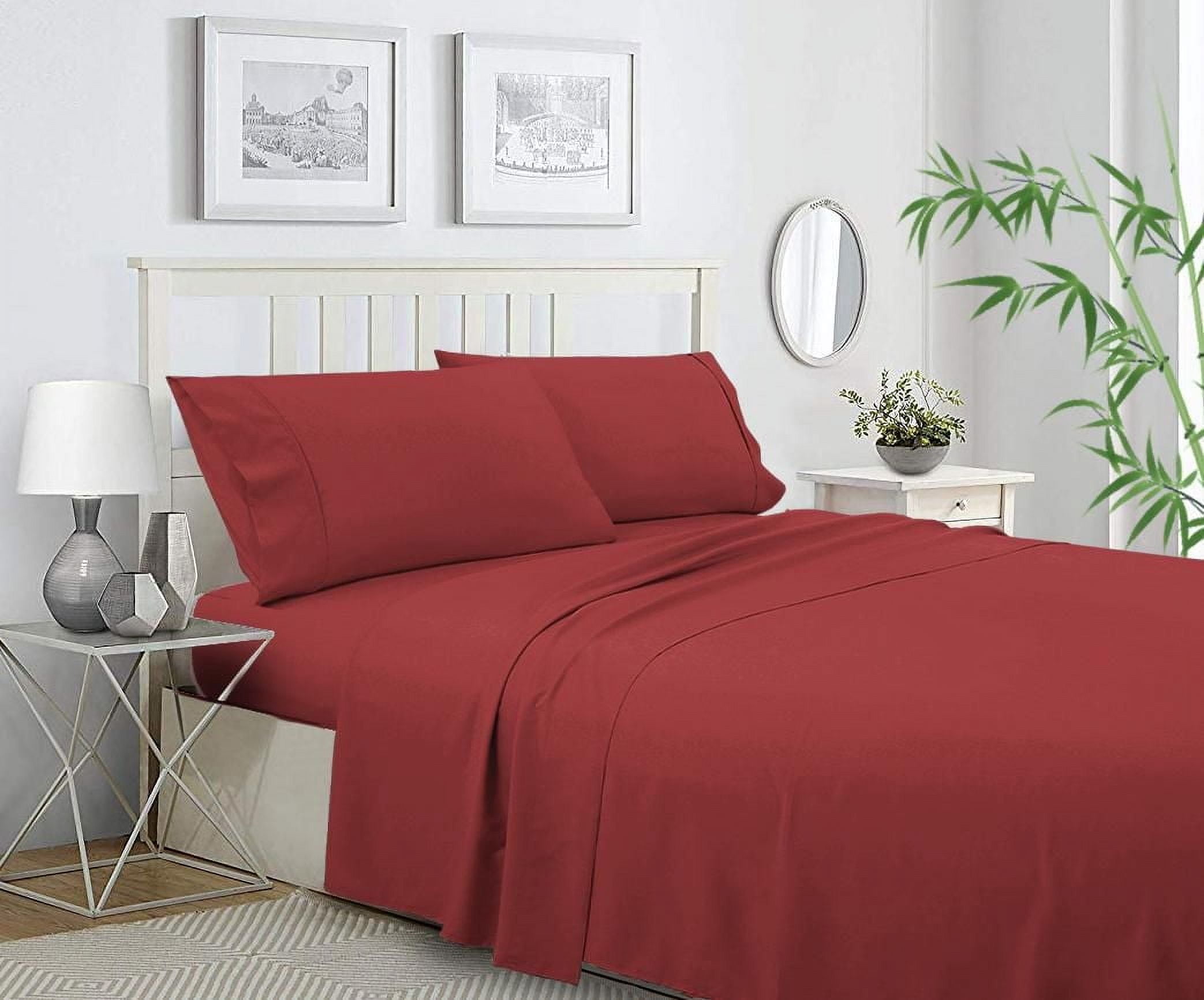 Ensemble de draps en mélange de polyester et bambou