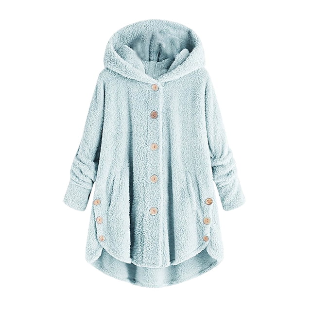 LSLJS Womens Oversized Hoodies Sweatshirts Fuzzy Fleece Pullover Outerwear Loose Cardigan Wool Coat Winter Jacket