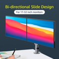 thumbnail image 1 of 1 Pce Bewiser Support de Moniteur Bras PC Ordinateur Support de Moniteur Double Écran 2 17-32 Pouces, 1 of 4