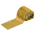 thumbnail image 1 of Unique Bargains 2 Yards Sew Stitch on Cone Spikes Studs, 12Rows Plastic Flat Back Spike Rivet Punk Trim Ribbon, Gold, 1 of 6