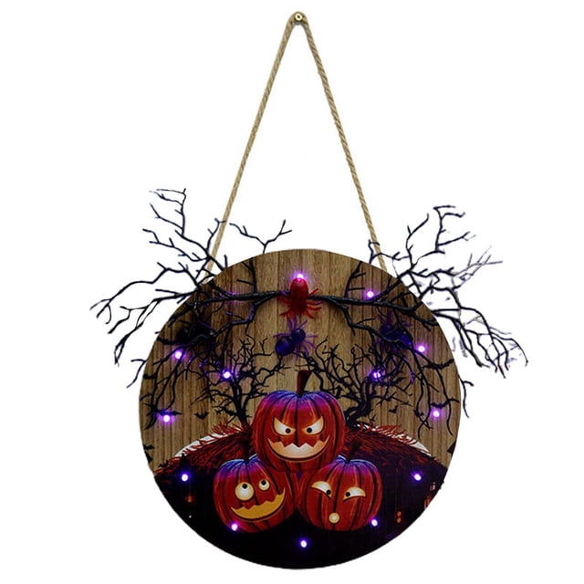 Door Plaque Decorative Delicate Long Lasting Halloween Door Hanging Sign for Home