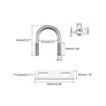 thumbnail image 2 of Unique Bargains Round U-Bolts 3 Sets 51mm Inner Width 84mm Length M12 with Nuts and Plates, 2 of 5