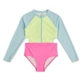 thumbnail image 5 of Justice Girls' Colour Block One Piece Rashguard, 5 of 5