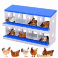 thumbnail image 1 of Chicken Nesting Box, 8 Compartment Metal Nesting Boxes for Chicken Coop, Roll Away Nest Box, Easy Egg Collection, Easy to Clean and Install, Chicken Laying Boxes, Blue, 1 of 7